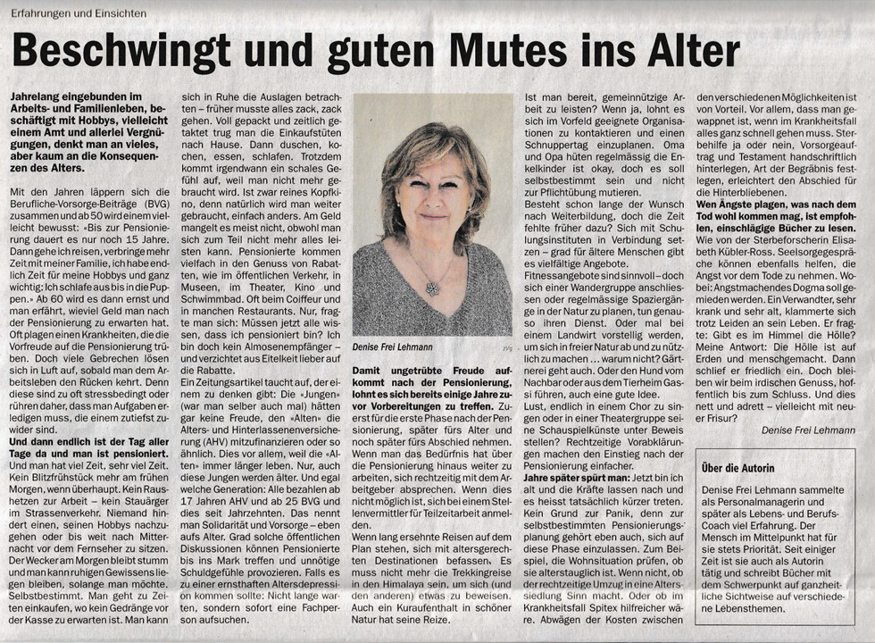 Beschwingt und guten Mutes ins Alter